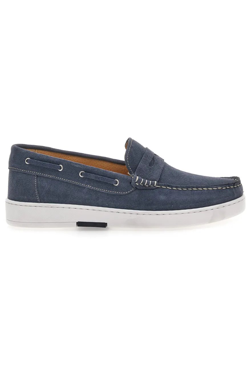 Mocassini Jeans in Pelle Scamosciata Made in Italy CLAREMORRIS 2010