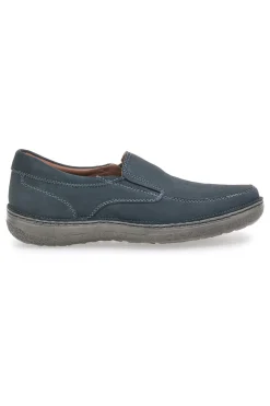 Mocassini Jeans in Pelle Nbuk Cuciti a Mano JOHES LAND 2779