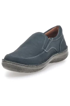 Mocassini Jeans in Pelle Nbuk Cuciti a Mano JOHES LAND 2779