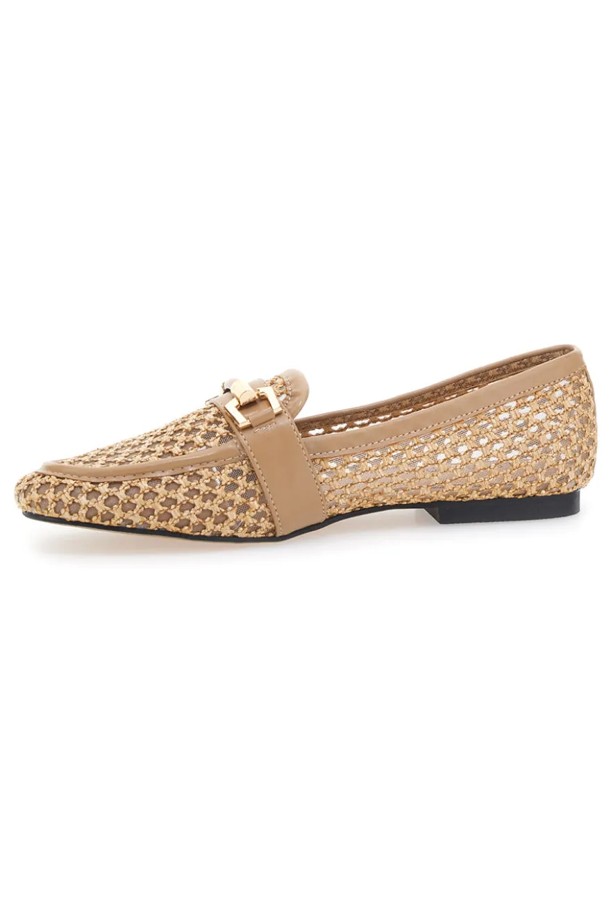 Mocassini khaki con morsetto dorato Le Havre Paris LLY26