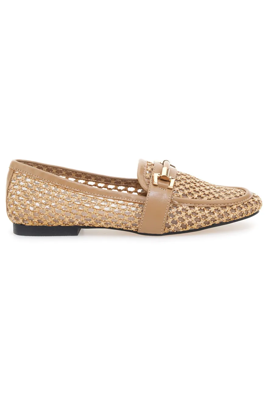 Mocassini khaki con morsetto dorato Le Havre Paris LLY26