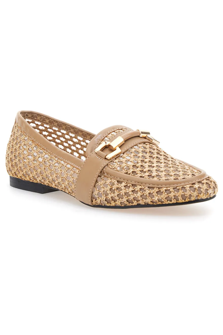 Mocassini khaki con morsetto dorato Le Havre Paris LLY26