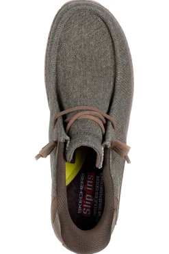Mocassini khaki Slip-ins con Memory Foam Skechers Melson Coronado