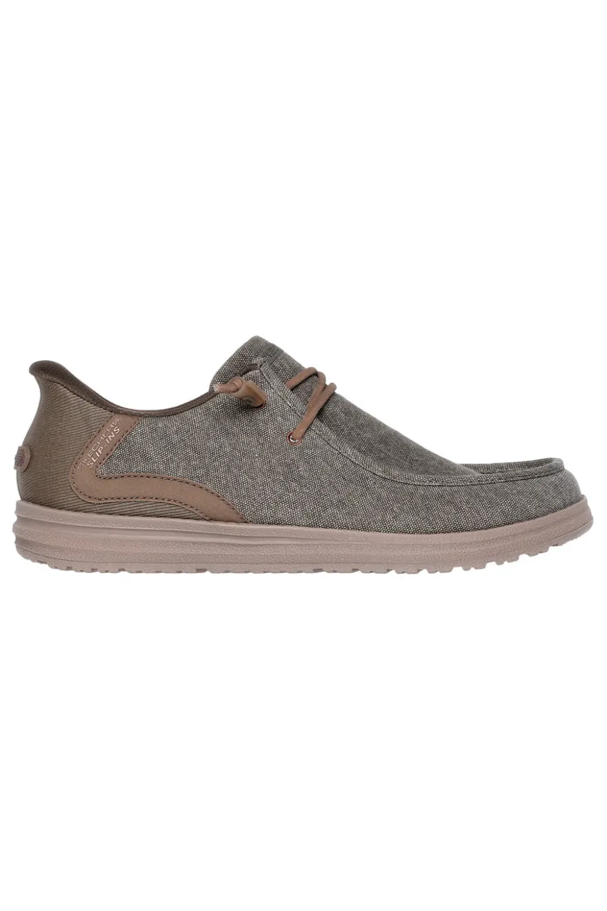 Mocassini khaki Slip-ins con Memory Foam Skechers Melson Coronado