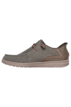 Mocassini khaki Slip-ins con Memory Foam Skechers Melson Coronado