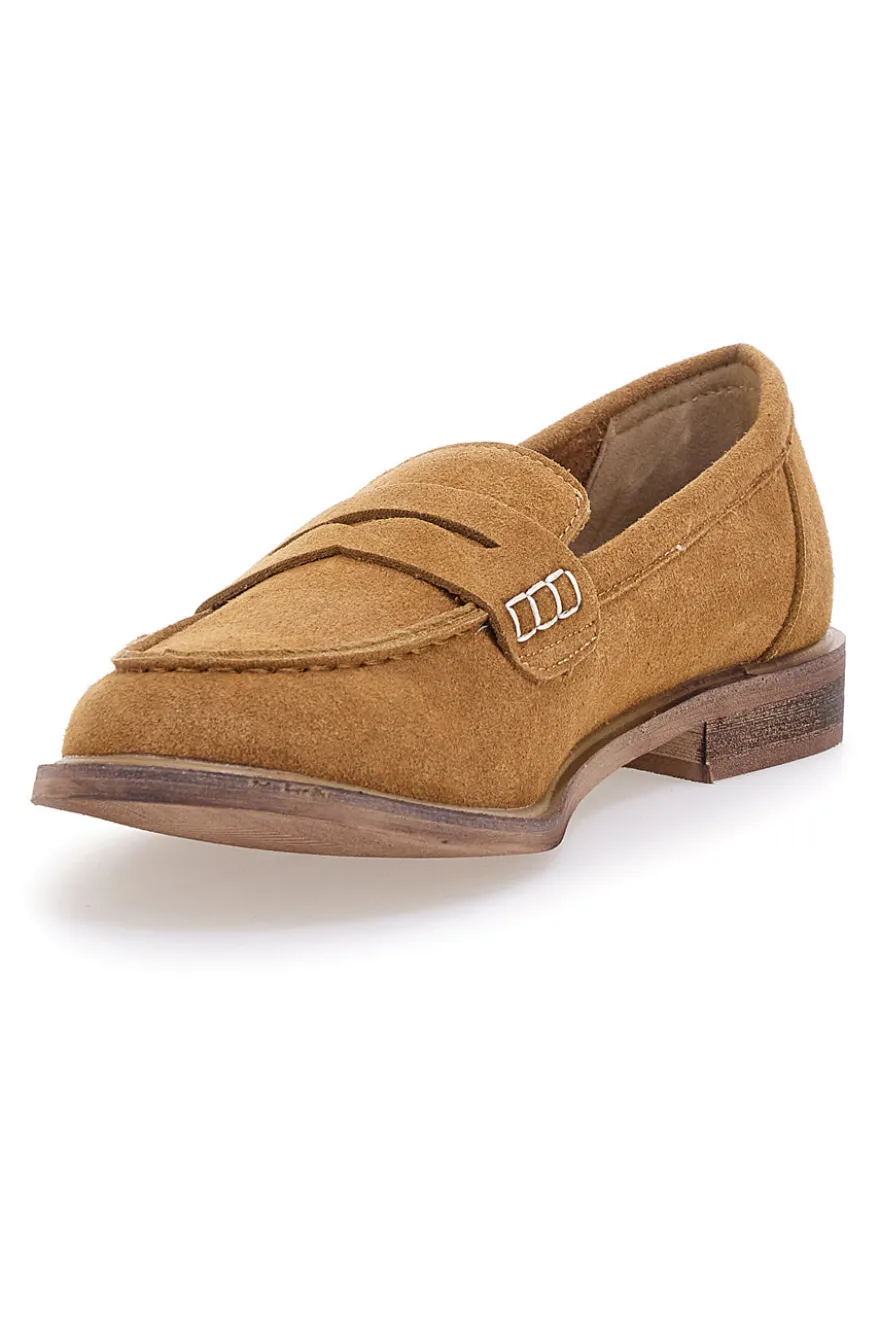Mocassini marrone chiaro con dettaglio decorativo Le Havre Paris KMD26W40