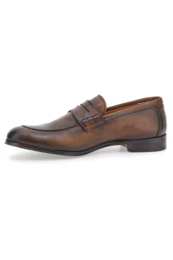 Mocassini marrone vera pelle made in italy Pittarello plus 1051