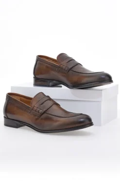 Mocassini marrone vera pelle made in italy Pittarello plus 1051