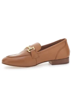 Mocassini Marroni con Morsetto Dorato Made in Italy in Vera Pelle PITTARELLO GLAM A600103