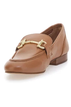 Mocassini Marroni con Morsetto Dorato Made in Italy in Vera Pelle PITTARELLO GLAM A600103