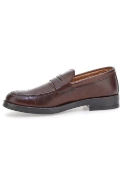 Mocassini marroni in pelle Made in Italy Pittarello Focus 102