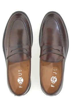 Mocassini marroni in pelle Made in Italy Pittarello Focus 102