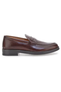 Mocassini marroni in pelle Made in Italy Pittarello Focus 102