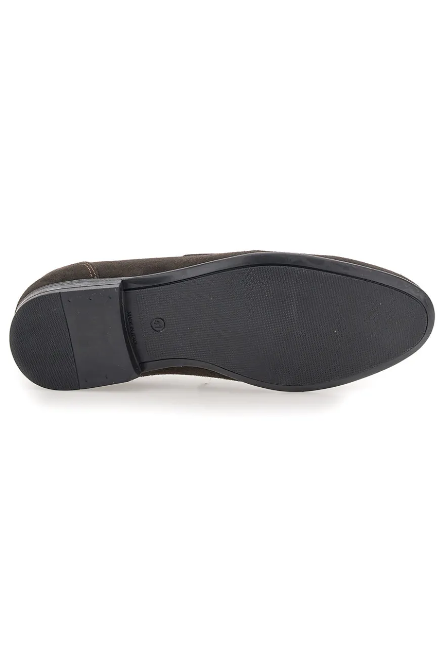 Mocassini marroni in suede Made in Italy Pittarello 070