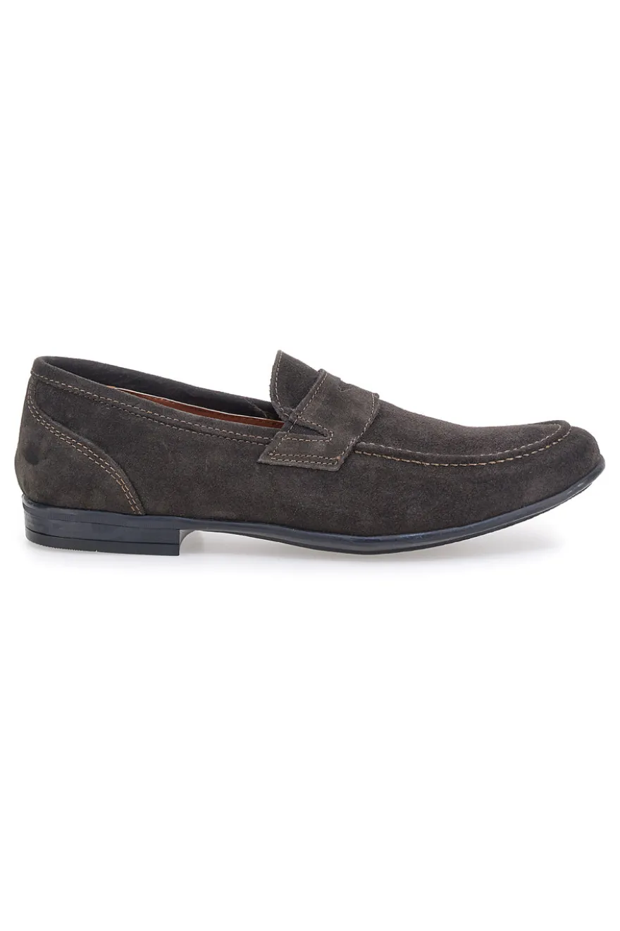 Mocassini marroni in suede Made in Italy Pittarello 070