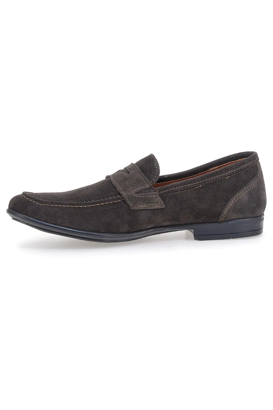 Mocassini marroni in suede Made in Italy Pittarello 070