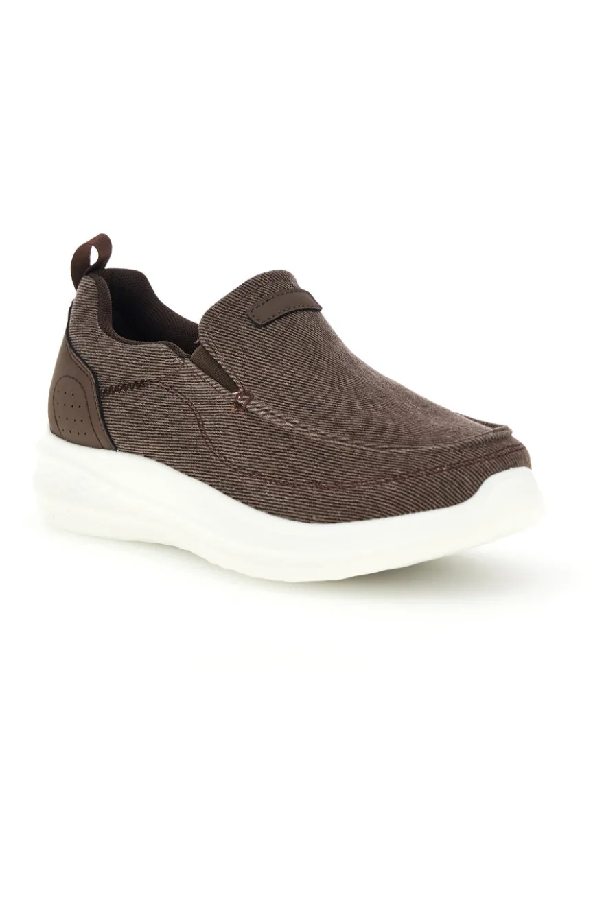 Mocassini marroni in tessuto leggero Jerpoint PK6130A
