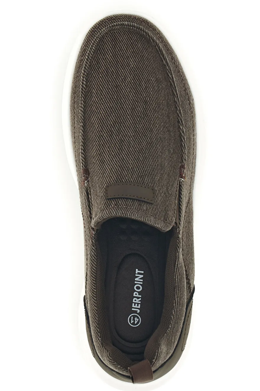 Mocassini marroni in tessuto leggero Jerpoint PK6130A