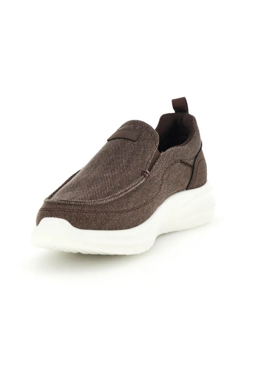Mocassini marroni in tessuto leggero Jerpoint PK6130A