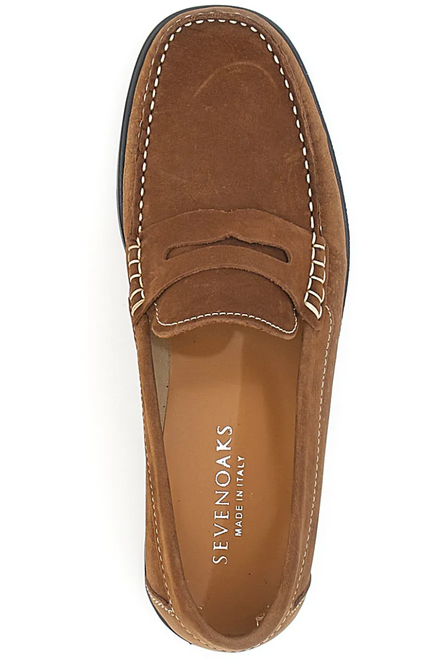 Mocassini Marroni In Vera Pelle Made In Italy Sevenoaks 195