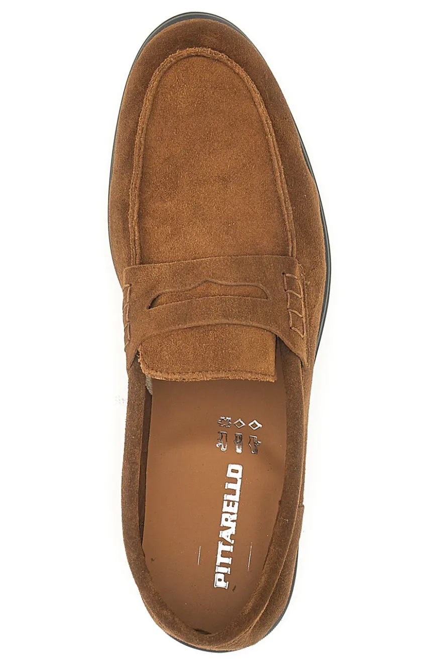 Mocassini marroni in vera pelle Pittarello