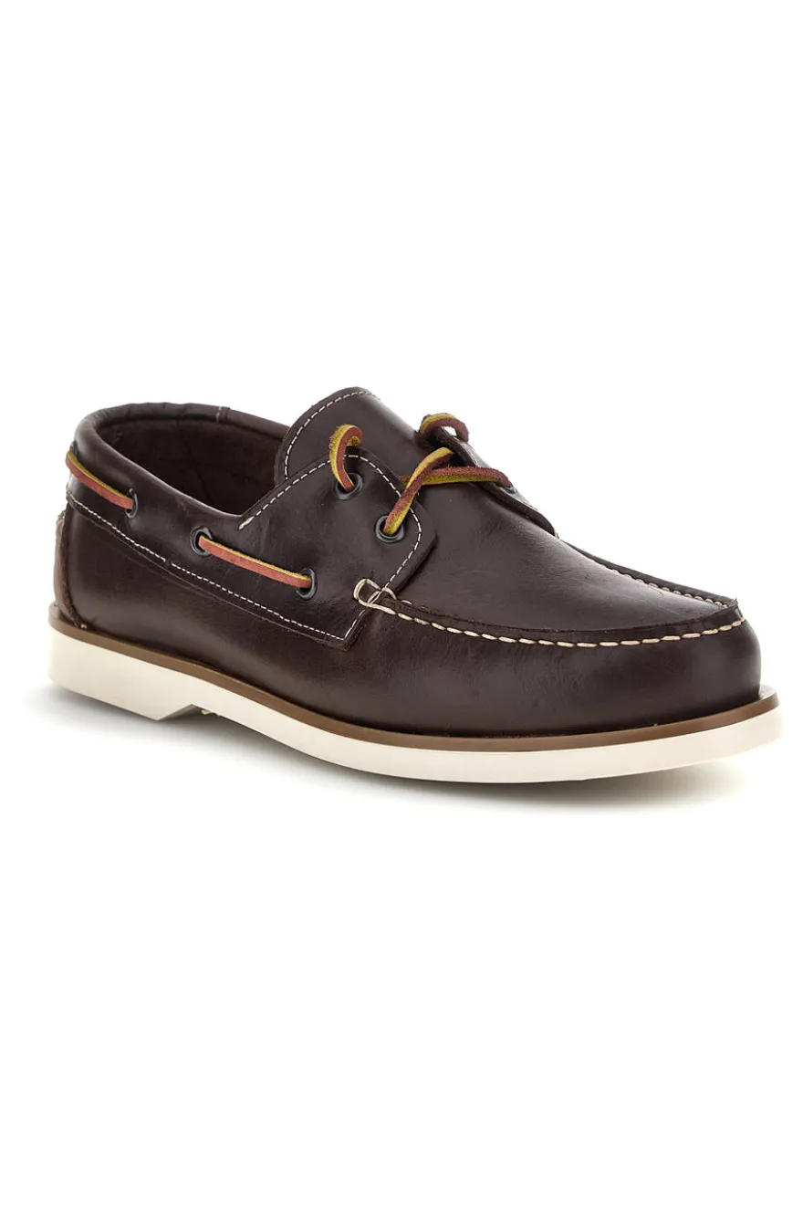 Mocassini marroni in vera pelle Pittarello Ptr 10