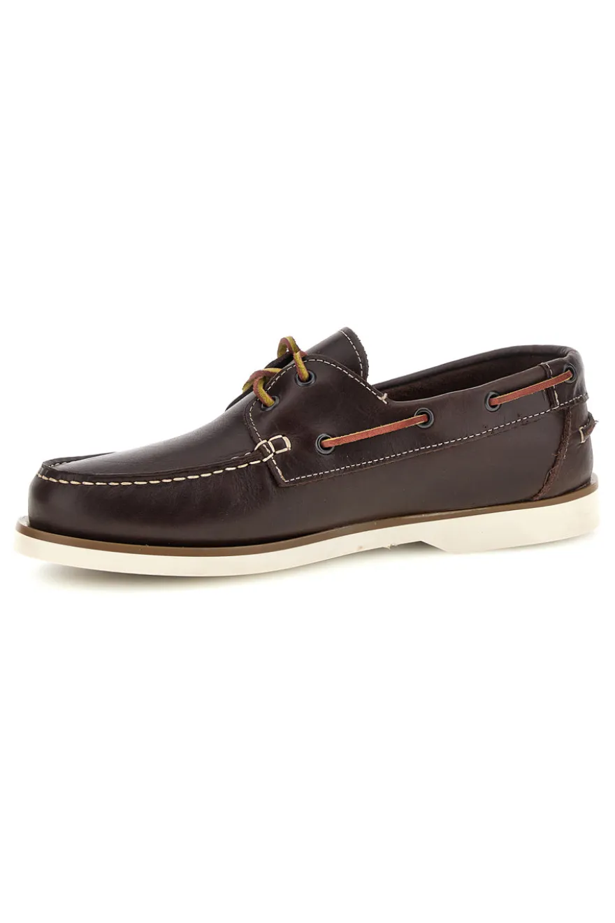 Mocassini marroni in vera pelle Pittarello Ptr 10