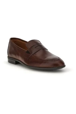 Mocassini marroni in vera pelle Pittarello 070