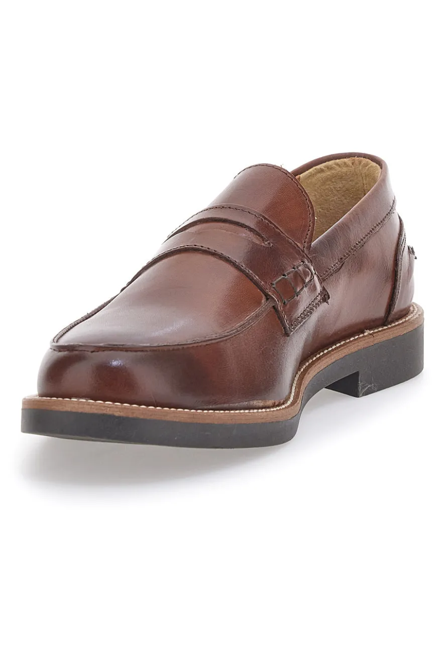 Mocassini Marroni In Vera Pelle da Uomo Pittarello 8027