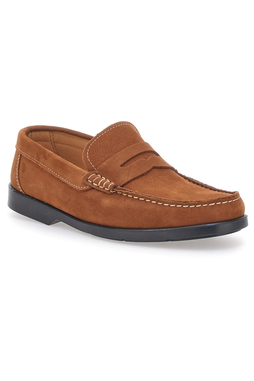 Mocassini Marroni In Vera Pelle Made In Italy Jerpoint 102