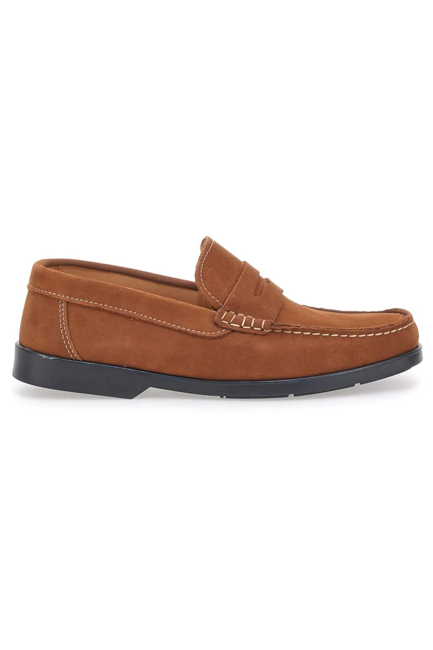 Mocassini Marroni In Vera Pelle Made In Italy Jerpoint 102