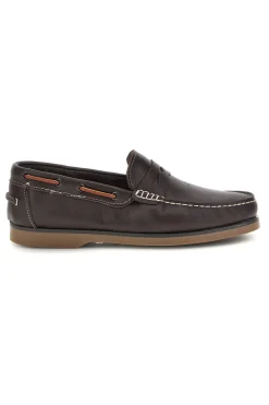 Mocassini marroni in vera pelle Pittarello Ptr 11