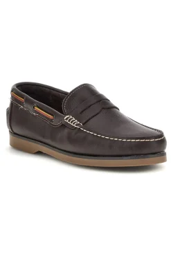 Mocassini marroni in vera pelle Pittarello Ptr 11