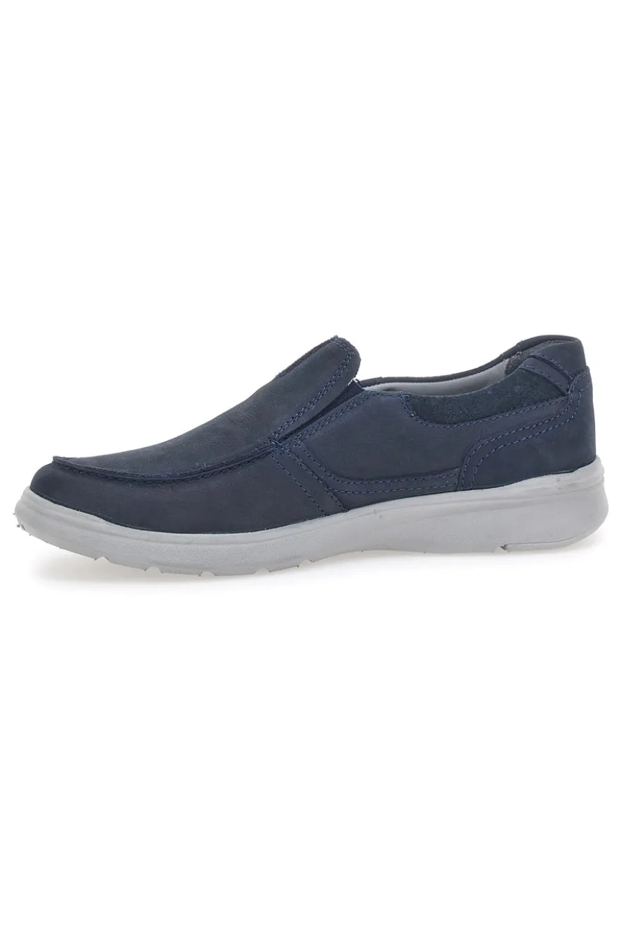 Mocassini Navy con Tomaia in Pelle JOHES LAND K106