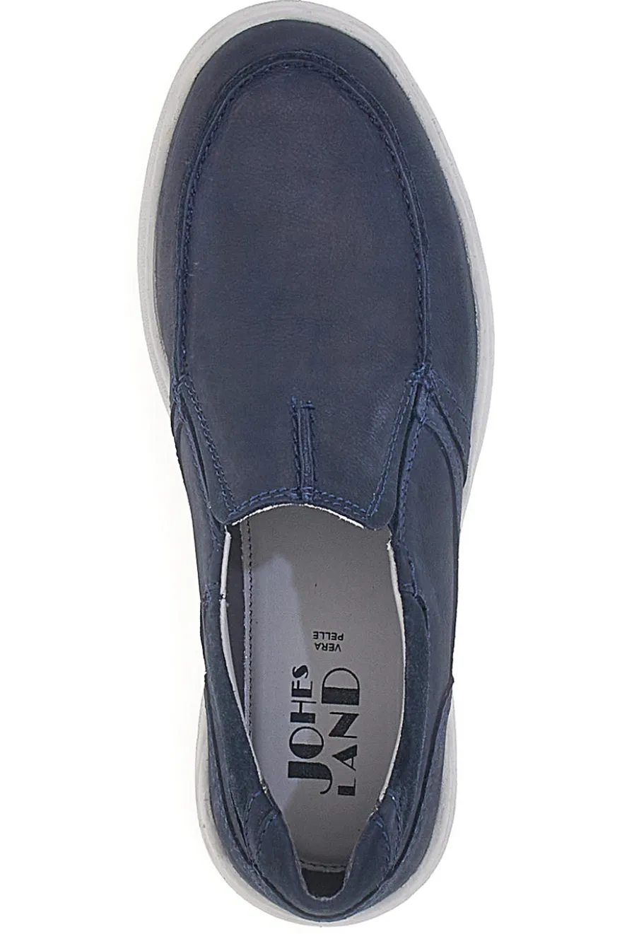 Mocassini Navy con Tomaia in Pelle JOHES LAND K106