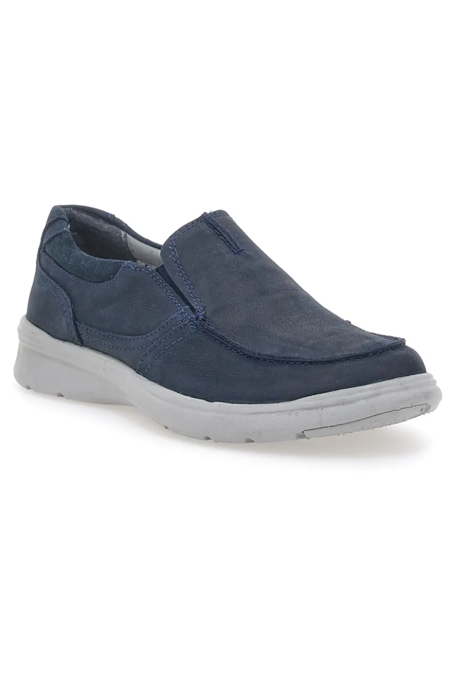 Mocassini Navy con Tomaia in Pelle JOHES LAND K106