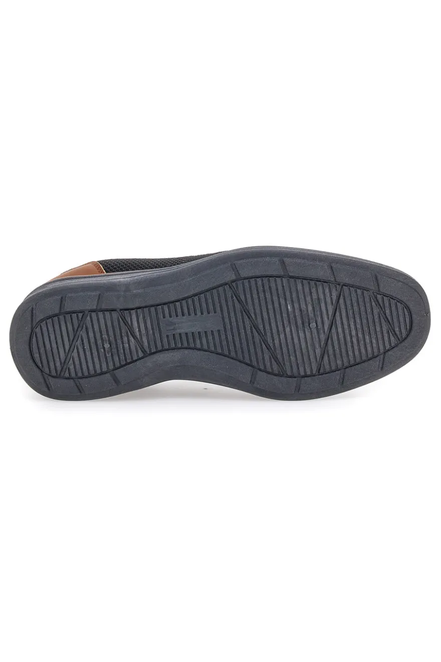 Mocassini Neri Casual Johes Land 411200