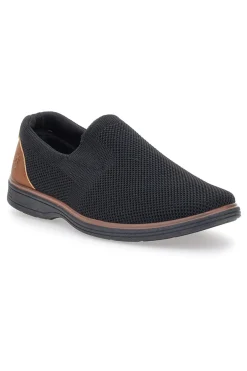 Mocassini Neri Casual Johes Land 411200