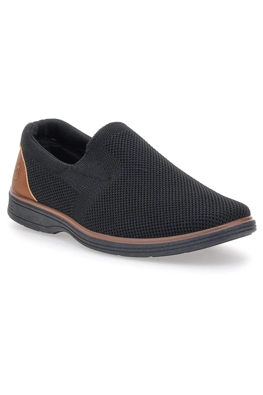 Mocassini Neri Casual Johes Land 411200