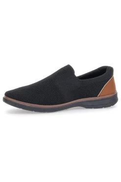 Mocassini Neri Casual Johes Land 411200