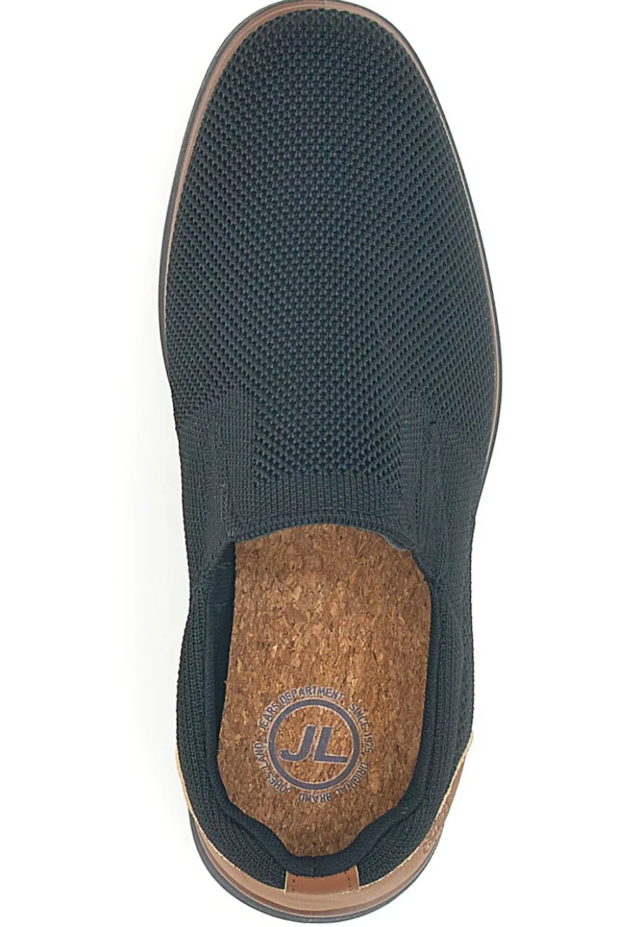 Mocassini Neri Casual Johes Land 411200