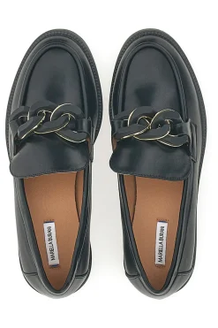 Mocassini Neri con Catena Nera e Oro Mariella Burani 50881678