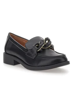 Mocassini Neri con Catena Nera e Oro Mariella Burani 50881678