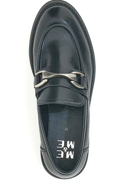 Mocassini neri con morsetto argento ME & ME 1237