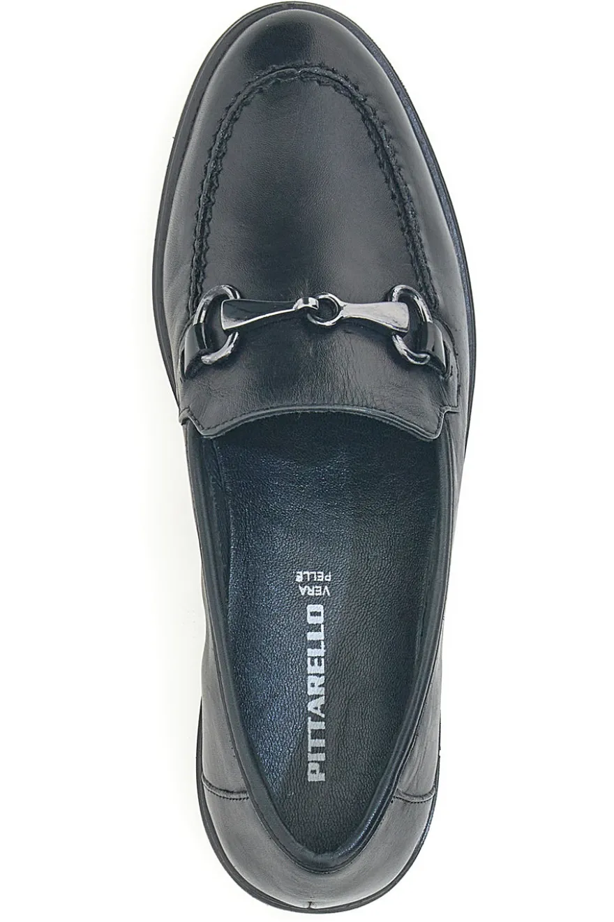 Mocassini neri con morsetto e memory foam Pittarello 15562