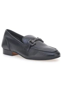 Mocassini Neri con Morsetto Made in Italy in Vera Pelle PITTARELLO GLAM A600102