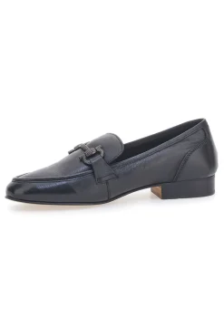 Mocassini Neri con Morsetto Made in Italy in Vera Pelle PITTARELLO GLAM A600102