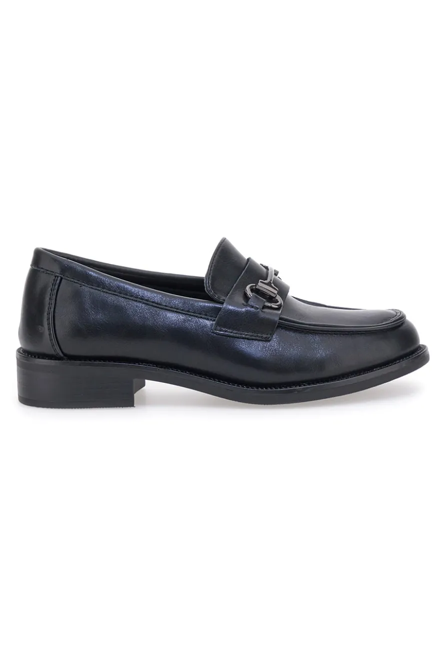 Mocassini Neri con Morsetto Le Havre Paris 2Y35562