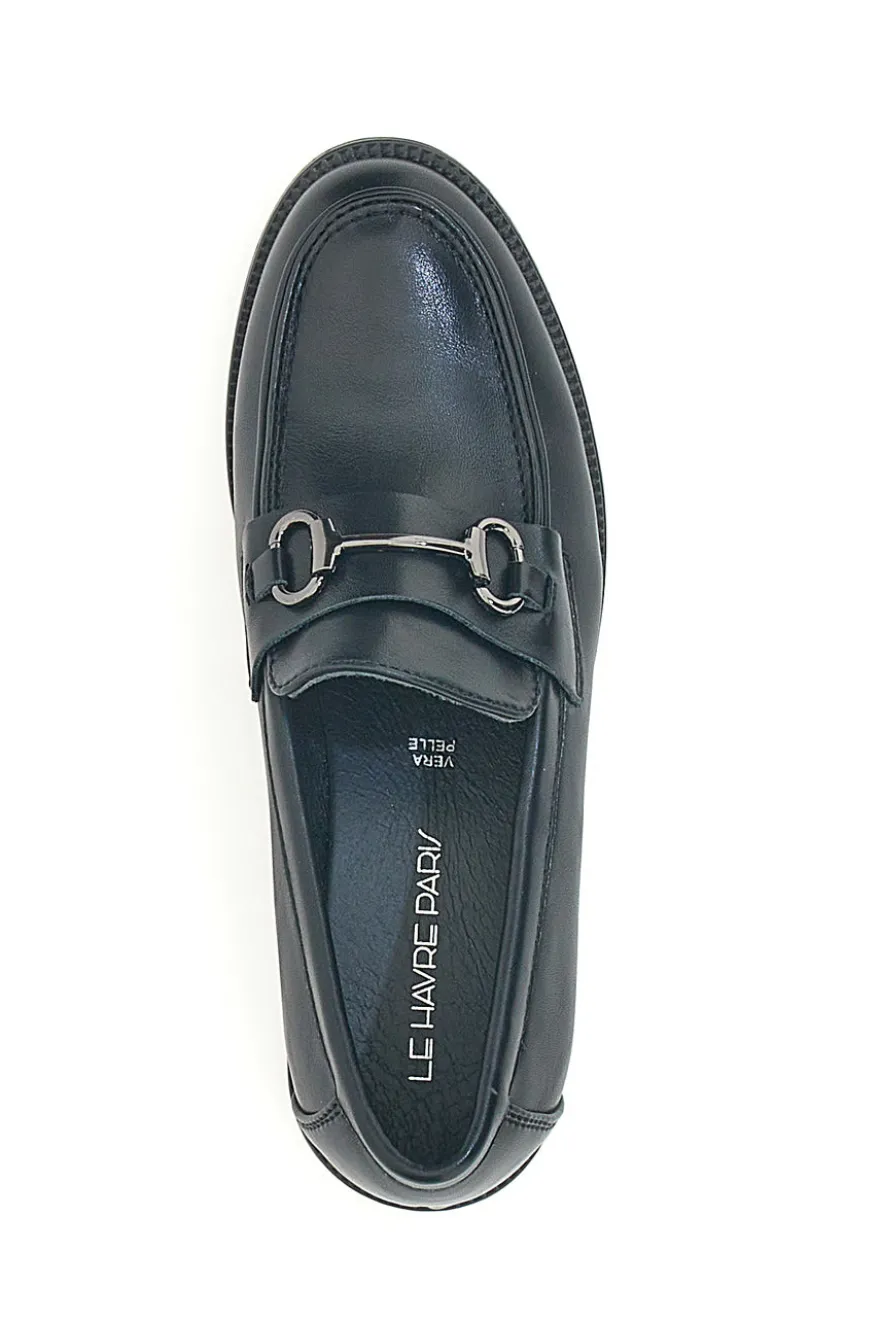 Mocassini Neri con Morsetto Le Havre Paris 2Y35562