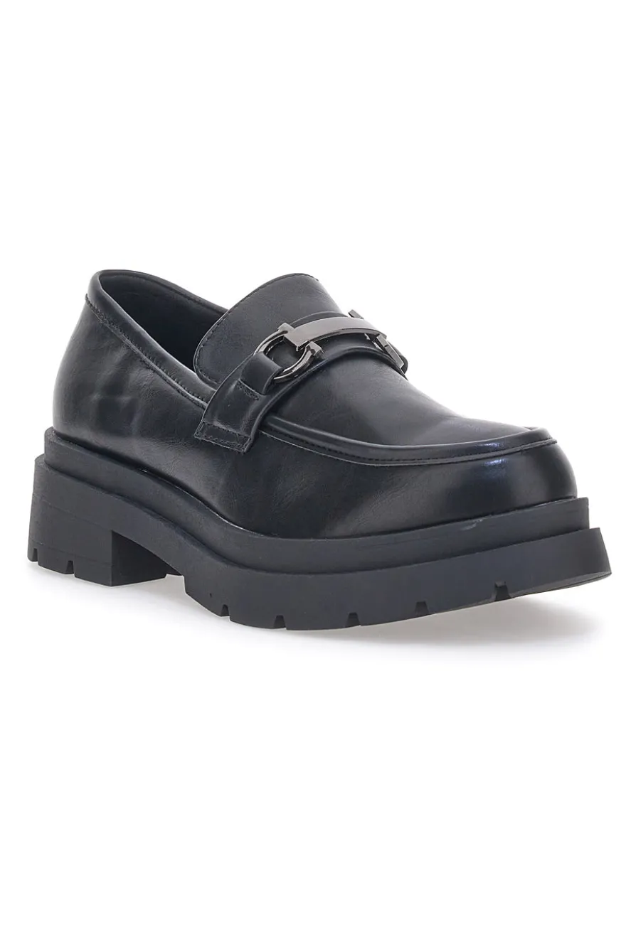 Mocassini Neri Con Platform Cafe' Cost 2102613